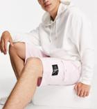 Calvin Klein Jeans Asos Exclusive Monogram Badge Shorts In Pink