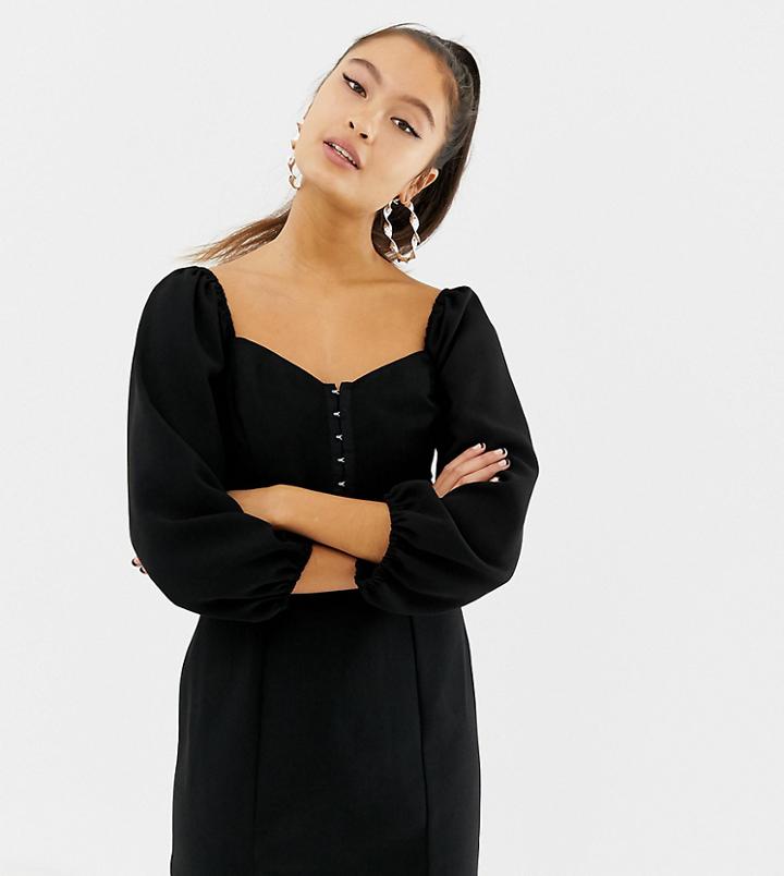 Collusion Fitted Mini Dress With Hook And Eye - Black