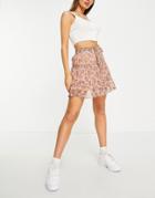 Violet Romance Mini Skater Skirt In Paisley - Part Of A Set-multi