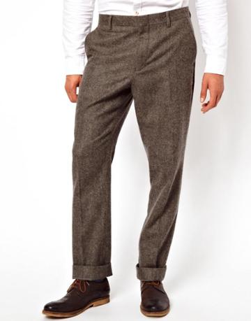 Asos Slim Fit Smart Pants In Tweed