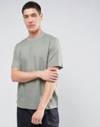 Asos Oversized Woven Viscose T-shirt In Sage - Green