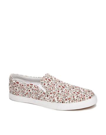 Asos Slip On Sneakers With Floral Print