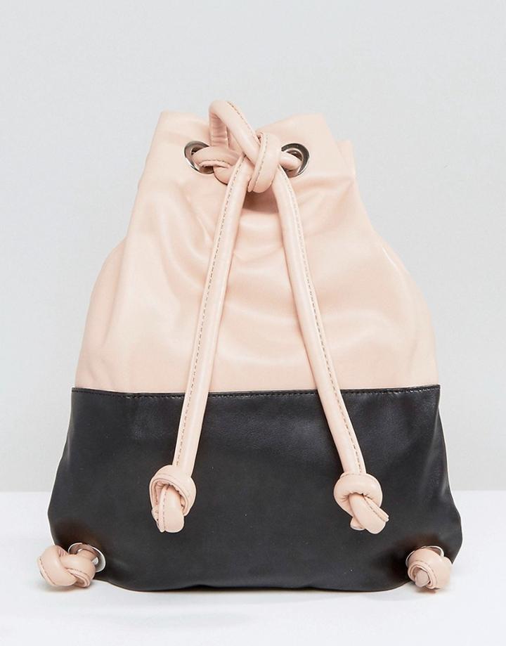 Pull & Bear Mini Contrast Duffle Bag - Pink