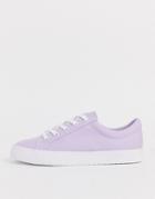 Asos Design Decency Lace Up Sneakers In Lilac - Purple