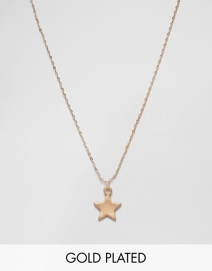Nylon Star Necklace - Gold