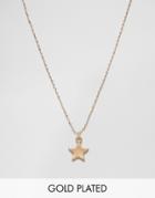 Nylon Star Necklace - Gold
