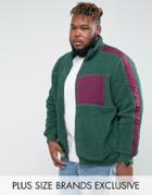 Puma Plus Borg Jacket In Green Exclusive To Asos - Green