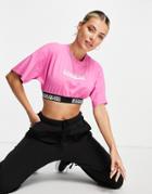 Napapijri Box Wide Cropped Top In Pink