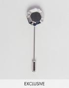Designb London Stud Lapel Pin In Sliver Exclusive To Asos - Silver