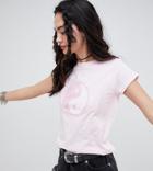 Rokoko Fitted T-shirt With Yin Yang Print - Pink