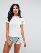 Heartbreak T-shirt With Heart Sleeve Embroidery - White