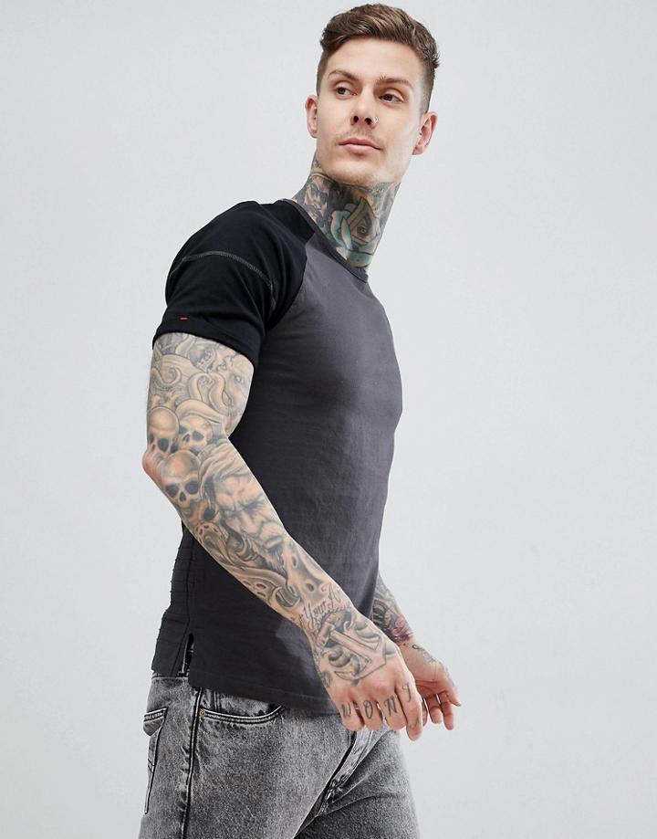 Ringspun Raglan T-shirt - Gray