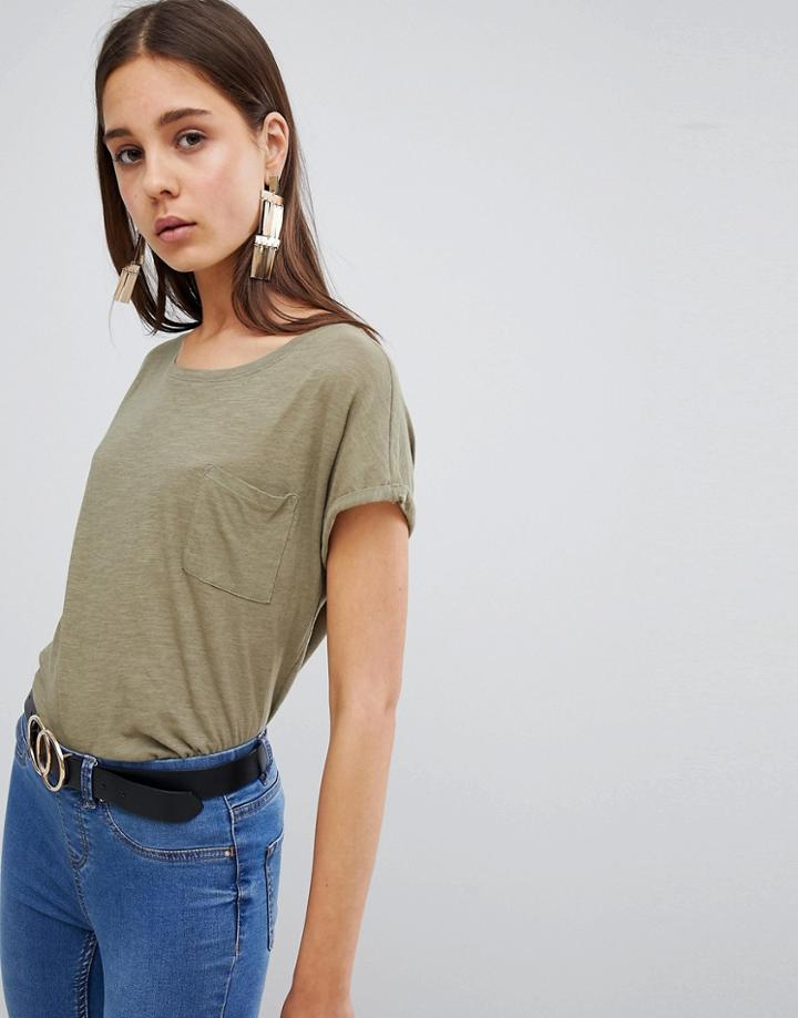 New Look Organic Pocket Tee - Green