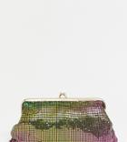 Reclaimed Vintage Inspired Iridescent Metallic Clutch Bag With Clasp - Green