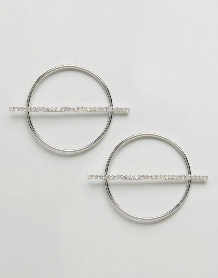 Aldo Cutout Circle Earrings - Silver