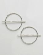 Aldo Cutout Circle Earrings - Silver