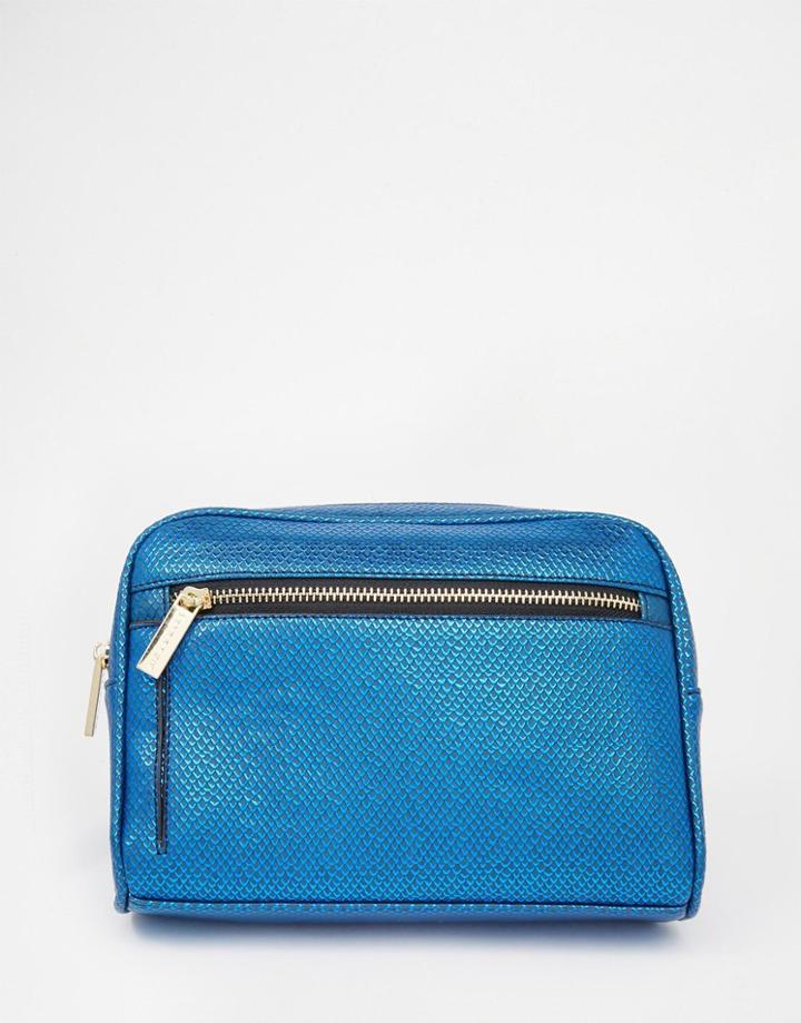 Skinnydip Blue Croc Big Makeup Bag - Blue Croc