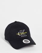 Calvin Klein Jeans Two Tone Cap In Black