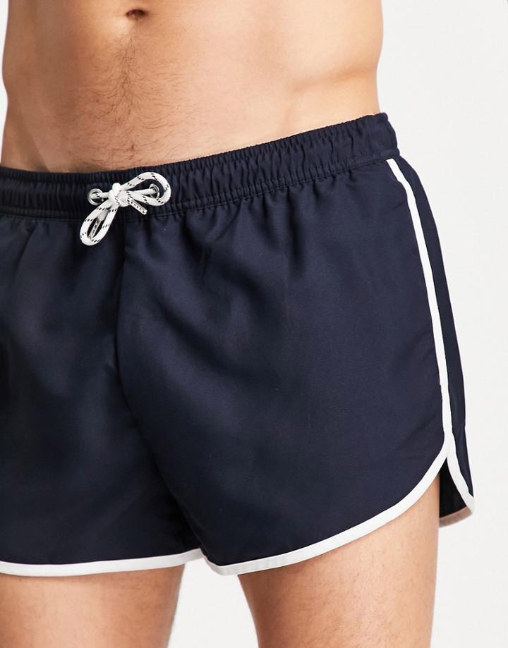 New Look Runner Swim Shorts In Blue-blues