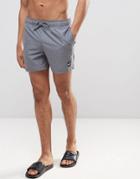 Hollister Guard Swim Shorts Solid Seagull Logo In Gray - Gray
