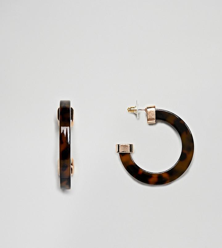Aldo Ulerran Chunky Hoop Earrings In Tortoise Shell - Gold