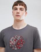 Pretty Green Applique Logo T-shirt In Gray - Gray