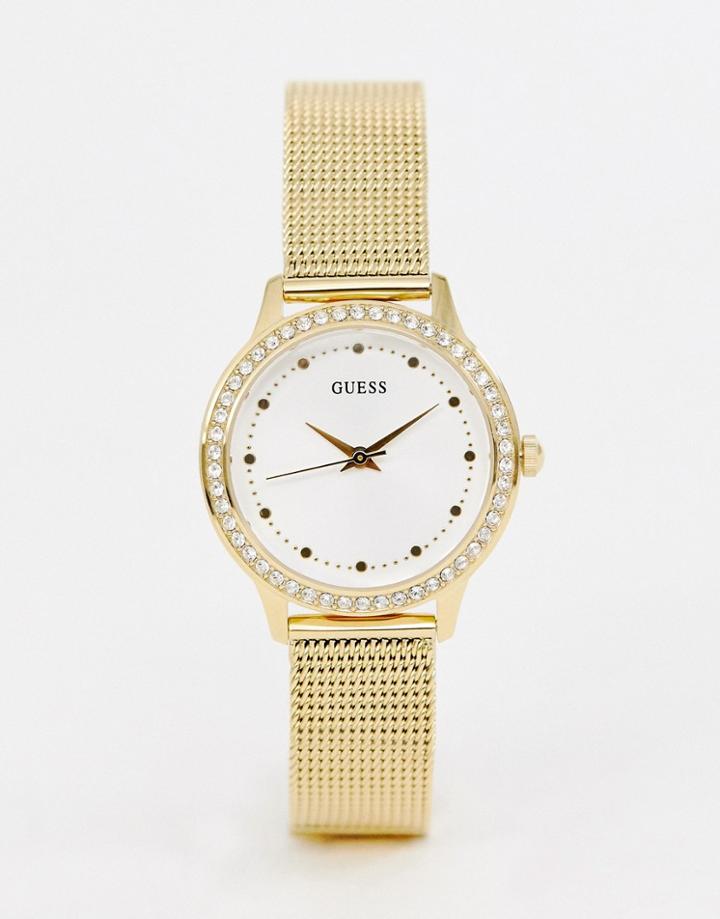Guess W0647l7 Chelsea Mesh Watch - Gold