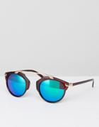 7x Brown Sunglasses With Blue Tinted Lense - Brown