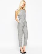 Asos Tailored Jumpsuit In Texture - Gray