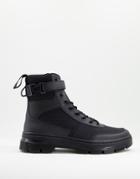 Dr Martens Combs Tech 8 Eye Boots In Black