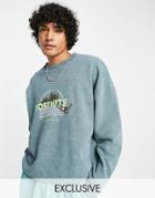 Reclaimed Vintage Inspired Oversized Sweatshirt With Yosemite Graphic In Tie Dye-multi