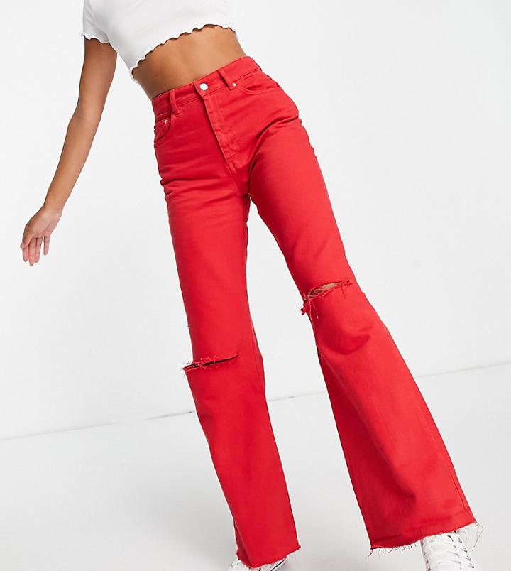 Stradivarius 90's Dad Jean In Red