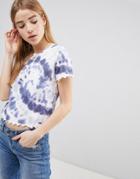 Hollister Crop Scallop Hem T-shirt - Blue