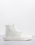 Vans Sk8-hi Tapered Leather Sneakers In Stone-neutral
