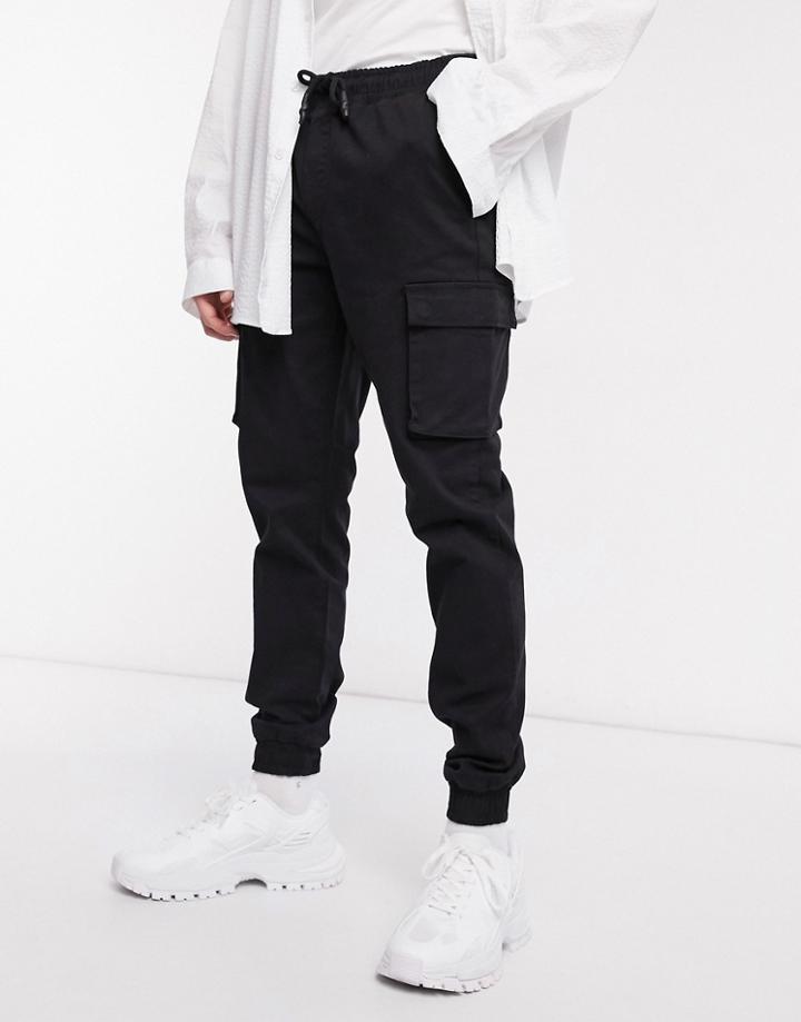 Bolongaro Trevor Skinny Fit Cargo Pants In Black