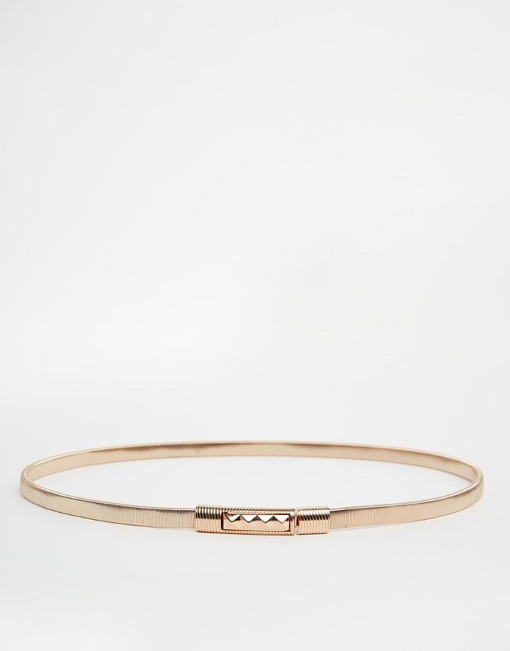 Pieces Trinity Metal Waist Belt - Gold
