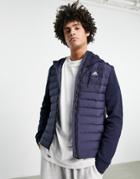 Adidas Outdoor Varilite Hybrid Midweight Jacket In Legend Ink-blues