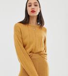 Asos Design Tall Eco Two-piece Slash Neck Sweater With Varied Ribs - Stone