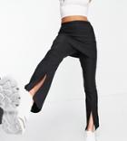 Collusion 90s Flare Pant Skirt In Black
