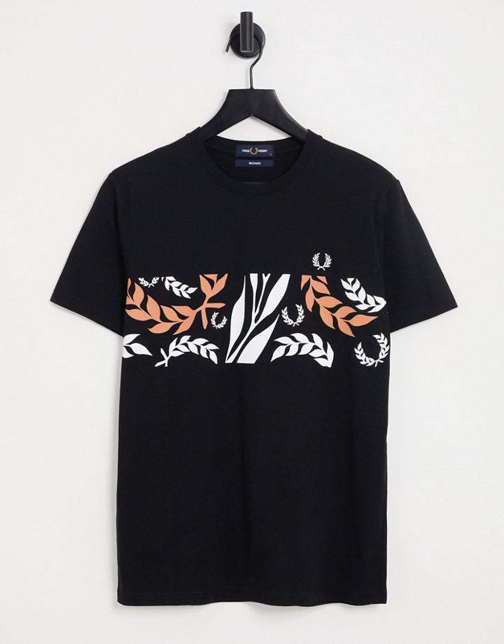 Fred Perry Reissues Archive Vine Graphic T-shirt In Black