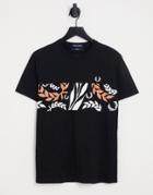 Fred Perry Reissues Archive Vine Graphic T-shirt In Black