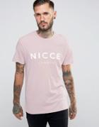 Nicce London T-shirt With Large Logo - Pink