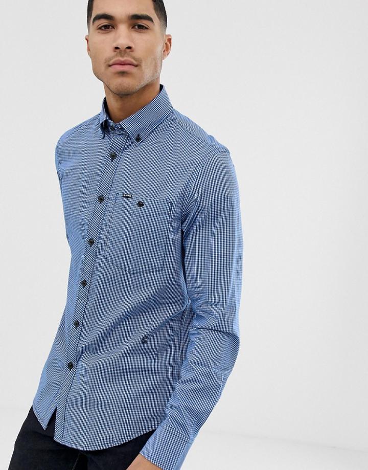 G-star Core Check Slim Fit Shirt In Blue - Blue