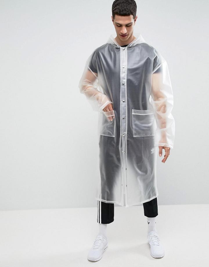 Granted Oversized Trench In Frosted Pvc - White