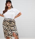 Asos Design Curve T-shirt With Clean Heart Print - White