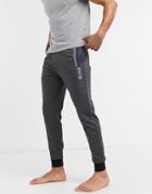 Boss Bodywear Logo Sweatpants In Charcoal-grey