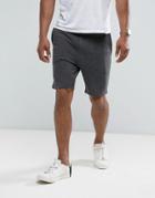 Asos Jersey Skinny Shorts In Charcoal Marl - Gray