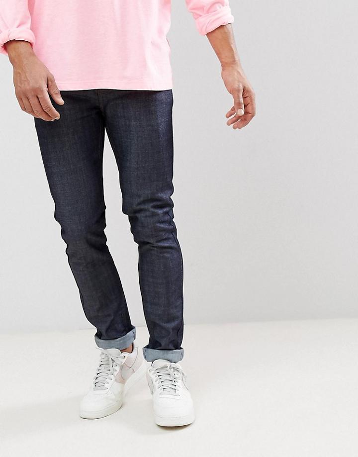 Wesc Alessandro Slim Fit Jeans In Raw Denim-blue
