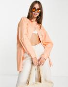 Aligne Cotton Oversized Shirt In Apricot - Orange