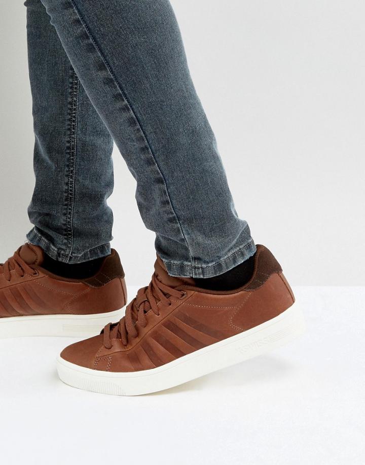 K-swiss Court Frasco Sneakers In Brown - Brown